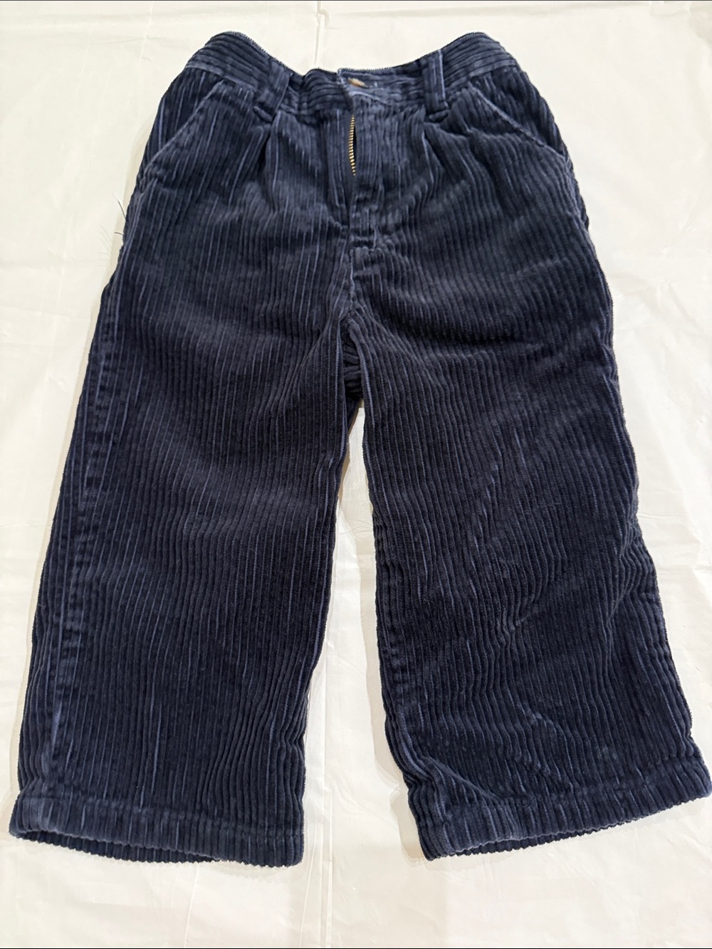 Kids Navy Corduroy Wide-Leg Pants Size 24 mo